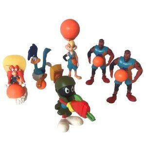 McDonalds Lot 6 Happy Meal Toys 2020 Space Jam LeBron Looney Tunes Cake Toppers